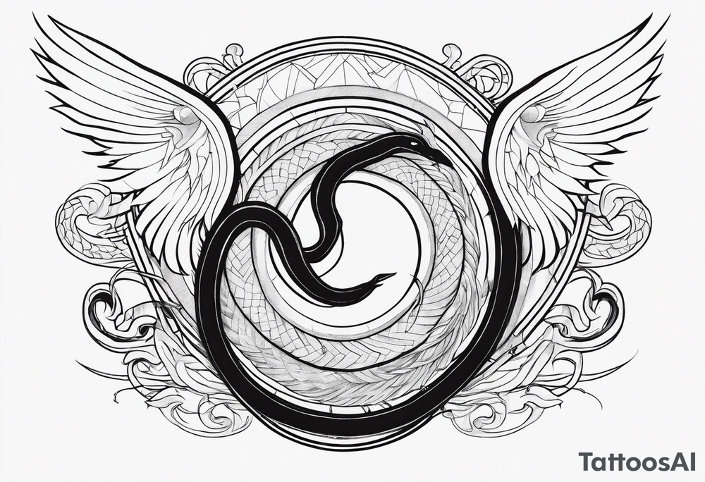 Serpent and the wings of night tattoo idea