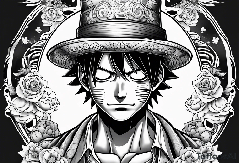 Once piece luffy tattoo idea