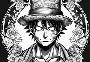 Once piece luffy tattoo idea