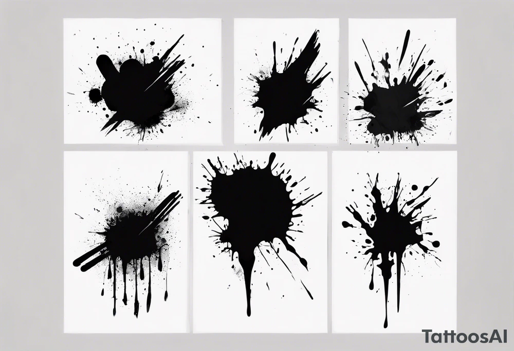 Paint brush splatter tattoo idea