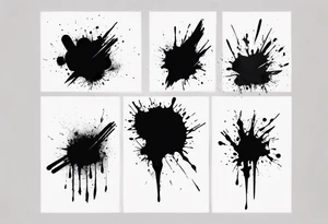 Paint brush splatter tattoo idea