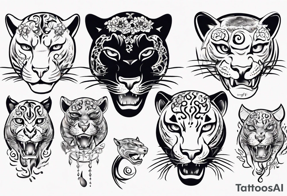 Panther body tattoo idea