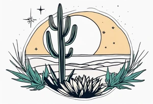 Friendship Yucca Love Mond tattoo idea