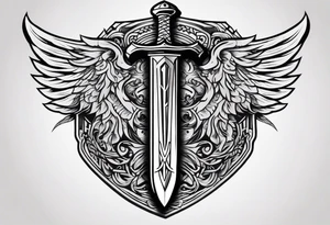 Valhalla sword shield heaven tattoo idea