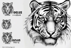 i want my last name ‘DEZIUS’ with a tiger 
i would like my last name to be the main image on my forearm tattoo idea