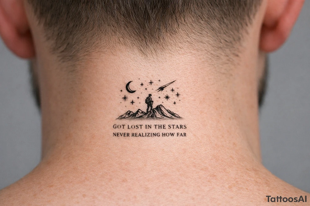 Got lost in the stars never realizing how far tattoo idea