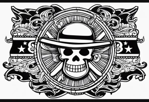 one piece shirohige flag tattoo idea