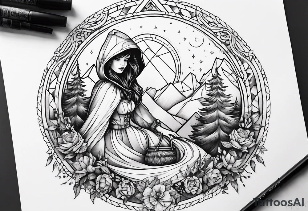 Little red riding hood tattoo idea