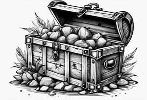 treasure chest tattoo idea