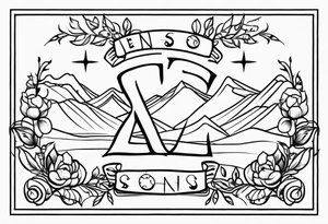 2 sons names Jenson and Noah tattoo idea