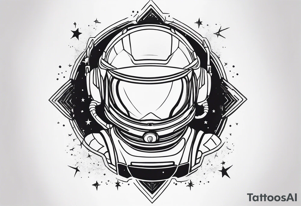 Space Mann schöne Zukunft tattoo idea