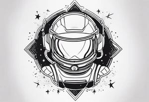 Space Mann schöne Zukunft tattoo idea