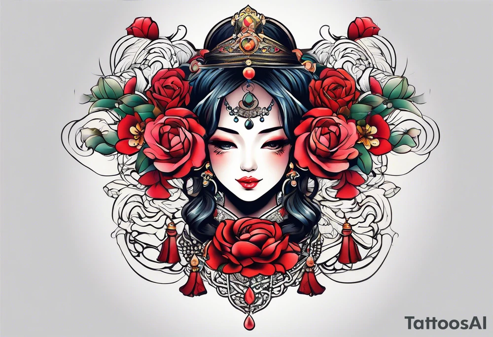 virgin design tattoo idea