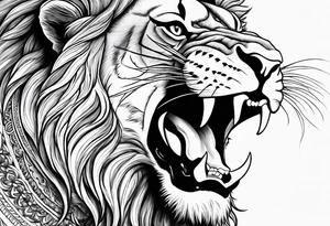 hari singh nalwa rips lion mouth tattoo idea