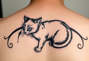black cat tattoo idea