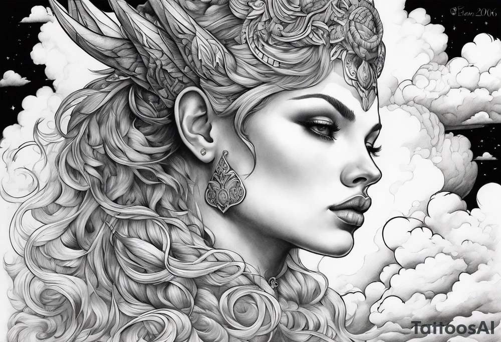 2006 ,clouds, Capricorn tattoo idea