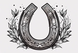 Horseshoe and mud tracks tattoo idea