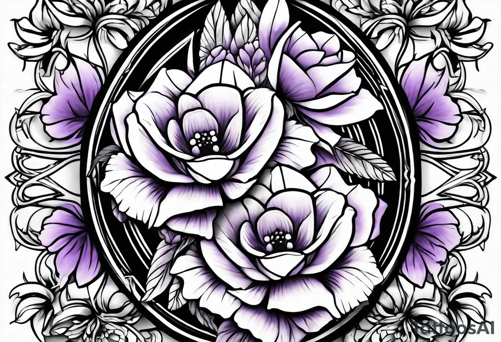 Arrowhead wrapped in lavender flowers tattoo idea Arrowhead wrapped in lavender flowers tattoo idea