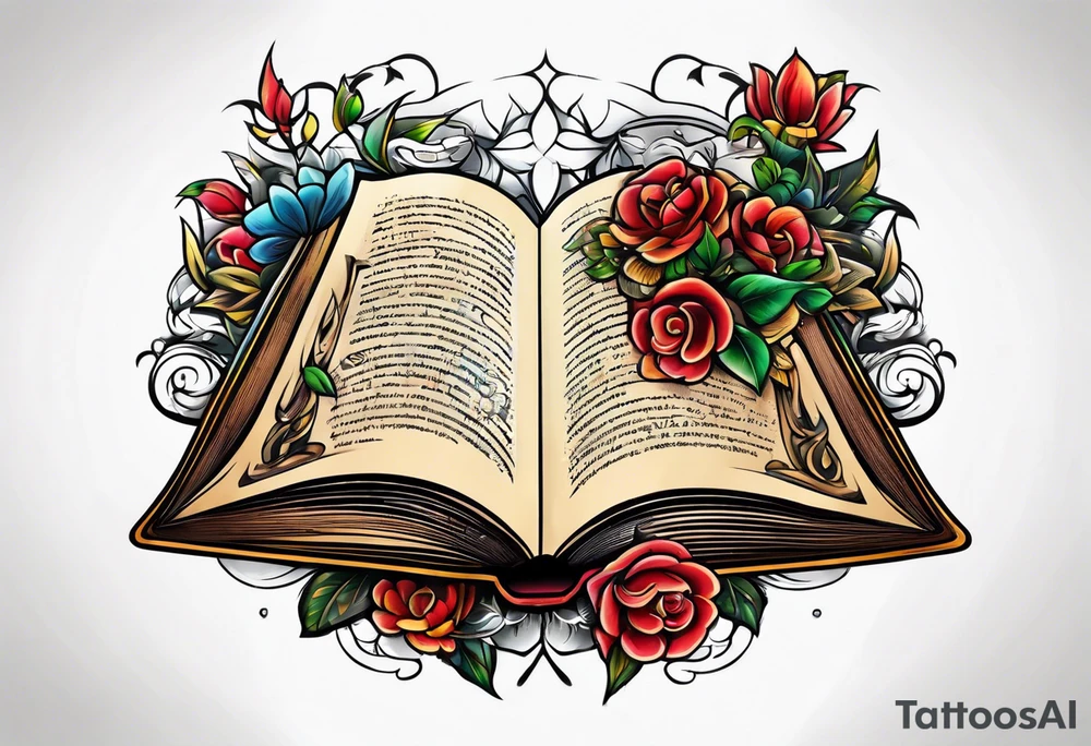open book tattoo idea