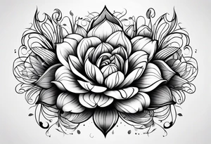 abstract flower tattoo idea