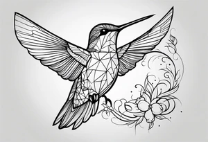 Humming bird silhouette tattoo idea