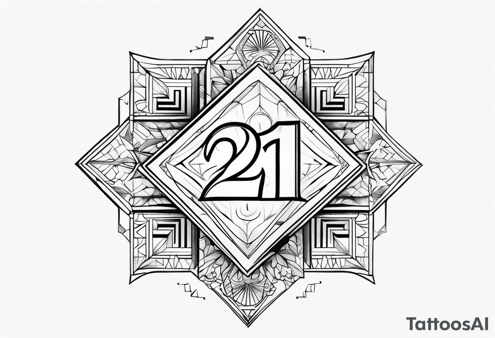 21 number encrypted tattoo idea
