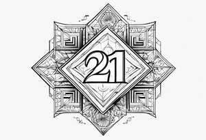 21 number encrypted tattoo idea