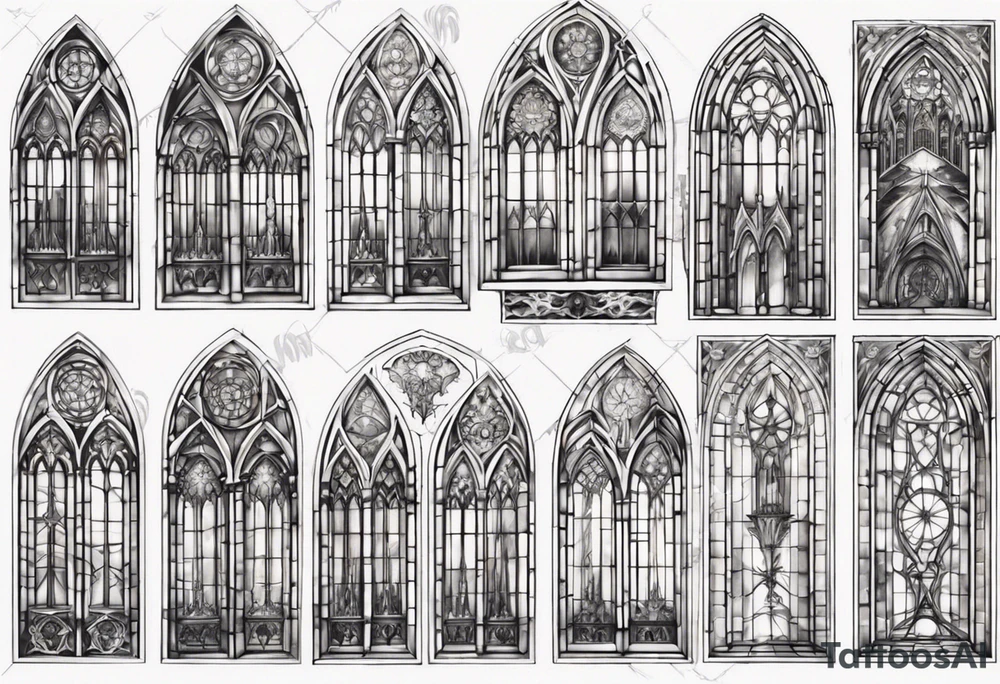 Gothic cathedral window tattoo idea