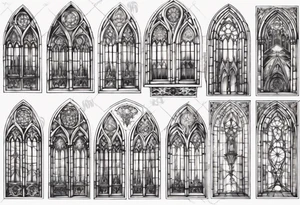 Gothic cathedral window tattoo idea