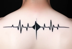 Play pause stop symbol in a ekg graph tattoo idea