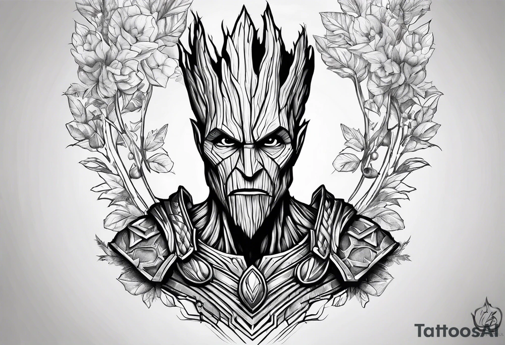 Groot greek warrior tattoo idea