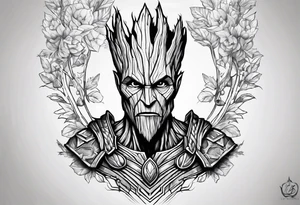 Groot greek warrior tattoo idea