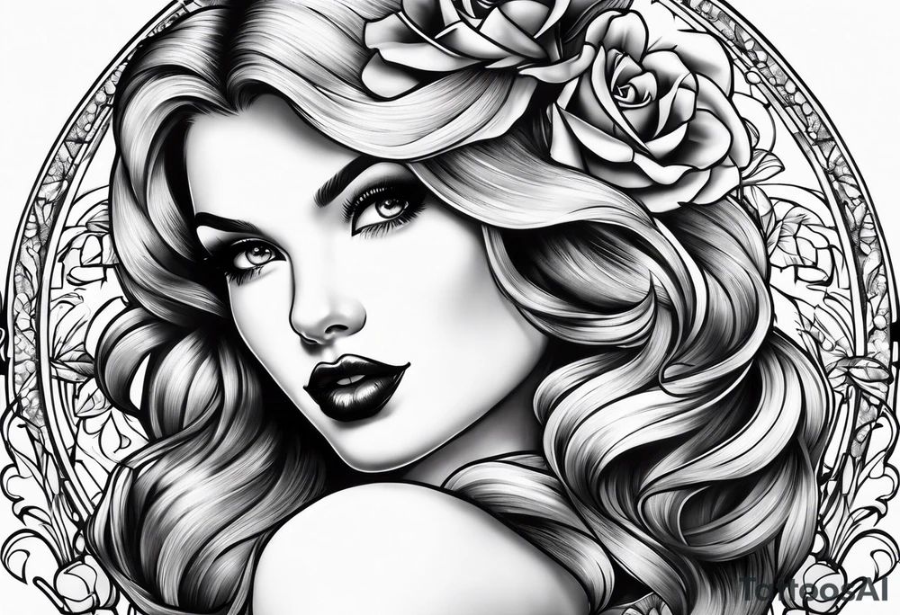 pinup girl tattoo idea