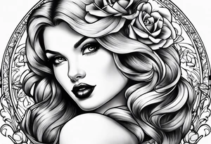 pinup girl tattoo idea