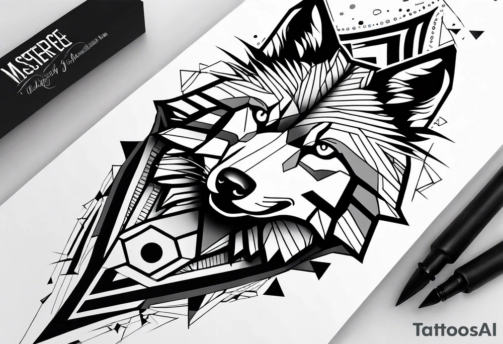 Wolf forearm tattoo idea