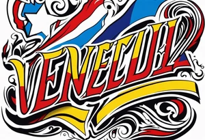 The word "Venezuela" tattoo idea