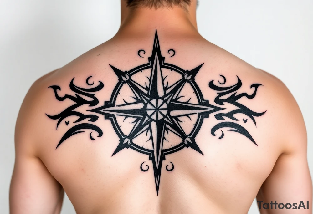 Compass rose tattoo idea