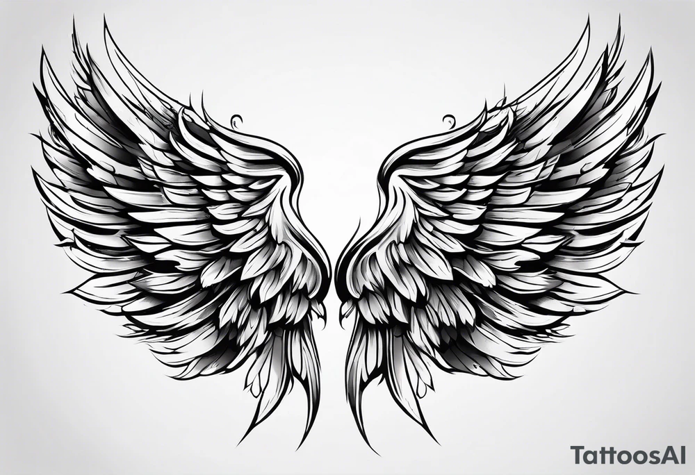 angel wing tattoo idea
