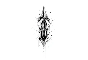 one  arrow  that look down tattoo idea