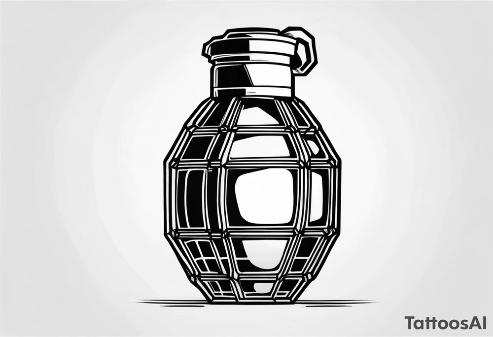 grenade made out of glass tattoo idea