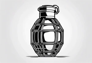 grenade made out of glass tattoo idea