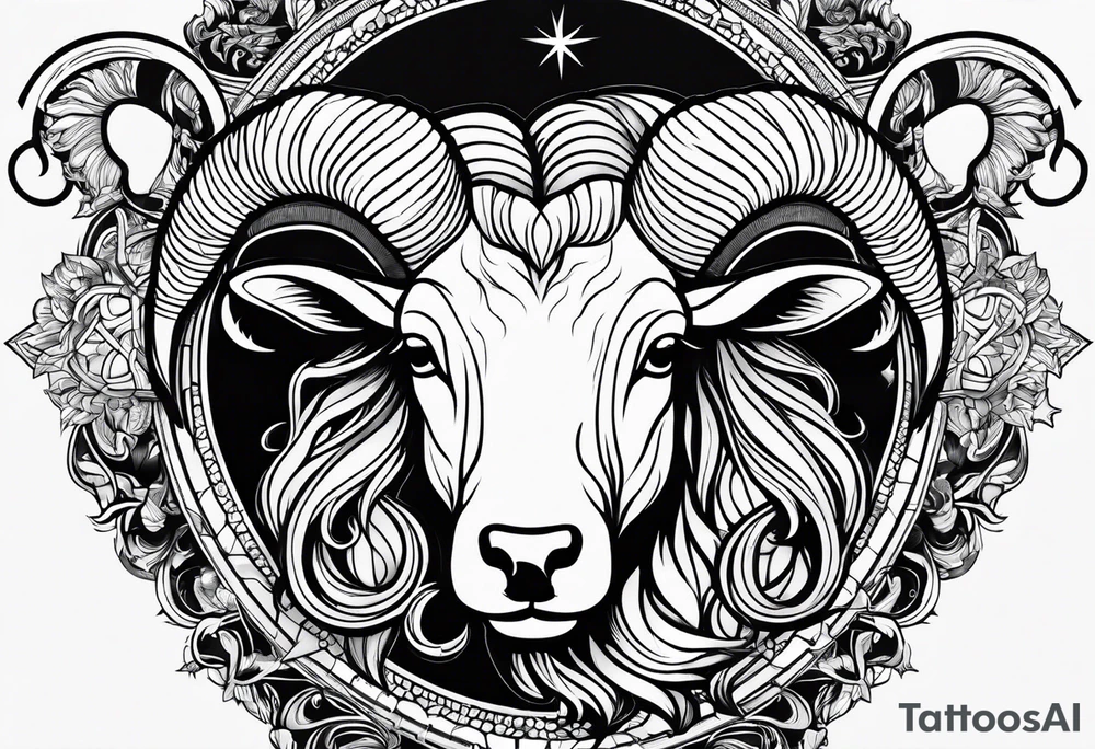 Aries fire sign tattoo idea