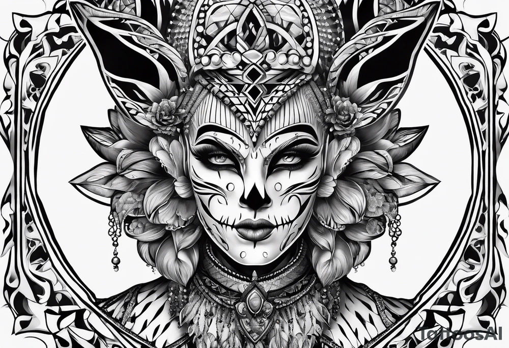 a classic arlequin engraving simple tattoo idea a classic arlequin engraving simple tattoo idea