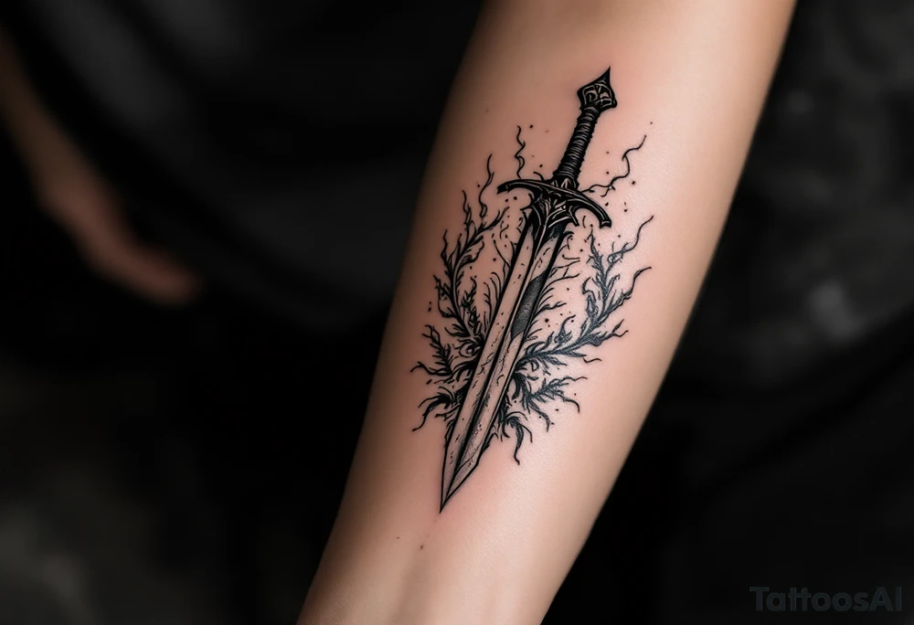 roman gladiator arena fight sword tattoo idea