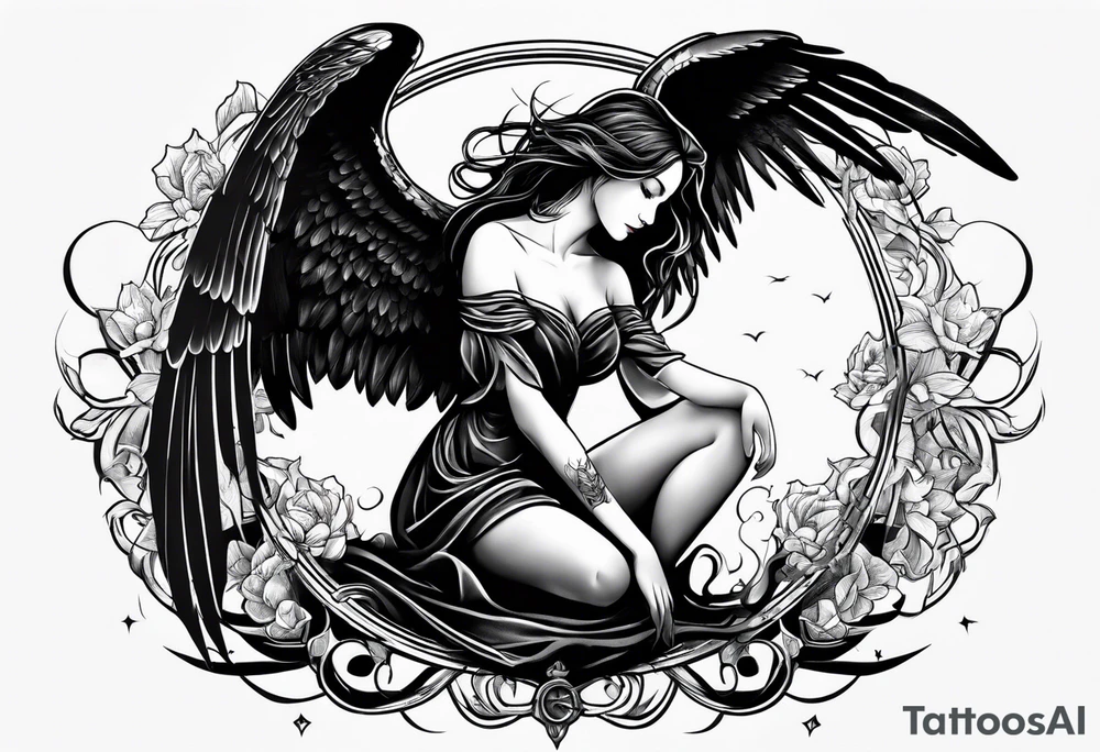the fallen angel tattoo idea