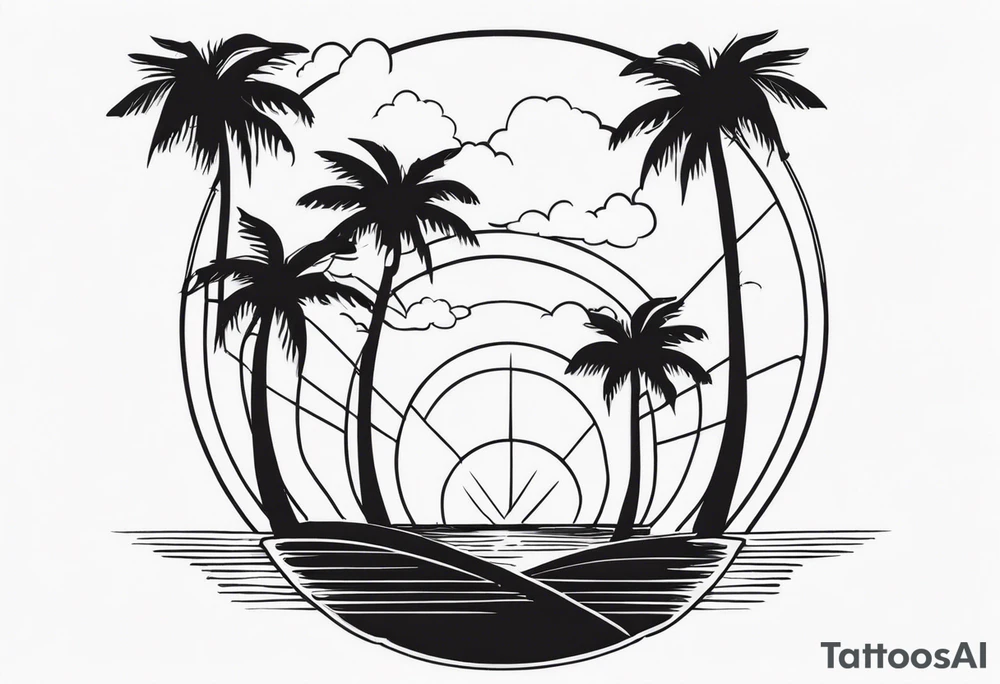 palm trees tattoo idea