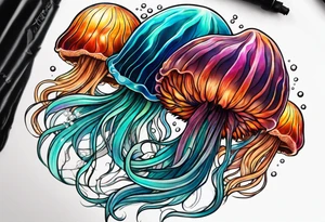 lions mane jelly fish tattoo idea