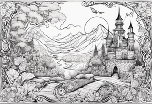 fairy land tattoo idea