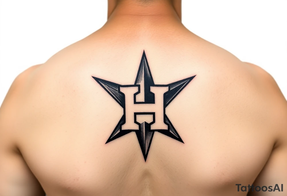 Old Houston Astros star logo tattoo idea