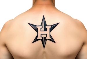 Old Houston Astros star logo tattoo idea